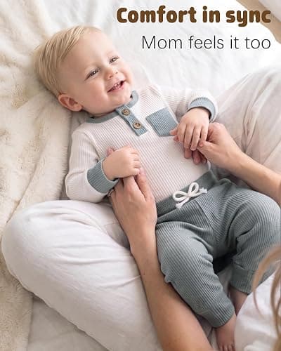 HONGTEYA Baby Boy Clothes Cotton Newborn Infant Long Sleeve Romper Outfit thumbnail 3