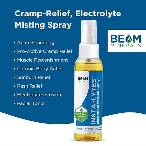 BEAM MINERALS Insta-Lytes | How to Stop Leg Cramps Immediately Electrolyte Misting Spray | Fulvic Acid Trace Minerals | Fast Micronutrients Supplements | 2 fl Oz thumbnail 5