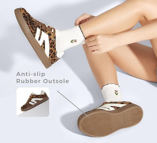 LUCKY STEP Women Classic Retro Gum Sole Fashion Sneakers Casual Tennis Skate Shoe Genuine Leather Walking Footwear Anti Slip Trainers thumbnail 5