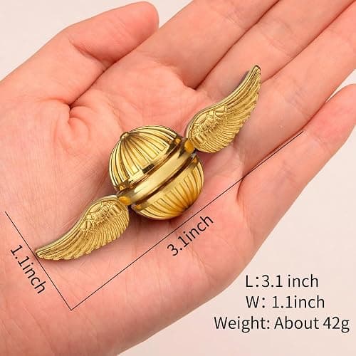 Umnodobn Gold Fidget Spinner Magic Orb Anxiety Toys Stress Relief Reducer Spin Fidgets Hand Bearing Tri Spinner Finger Spinners Toy Focus Fidgeting Restless Novelty Gift for Adults Kids thumbnail 3