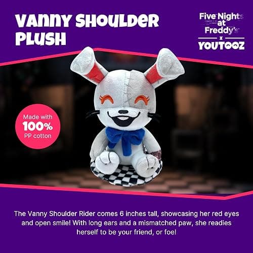 Youtooz FNAF Vanny Plush 6IN Shoulder Rider, Collectible Soft Magnetic Vanny Shoulder Rider Plushie from Five Night's at Freddys, By Youtooz FNAF Plush Collection thumbnail 3