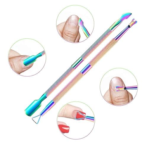 Cuticle Trimmer Cuticle Remover with Cuticle Pusher, XUNXMAS Professional Stainless Steel Durable Pedicure Manicure Tools Cutter Nipper Scissor Clipper for Fingernails and Toenails Dead Skin thumbnail 6