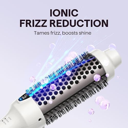 Wavytalk Thermal Brush, 1.5 Inch Ionic Thermal Round Brush Makes Hair Smoother Get Natural Curls (White) thumbnail 2