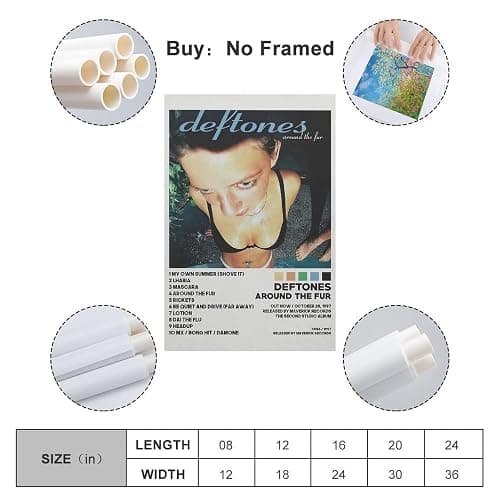 SIPMAN Deftones Around The Fur Canvas Print Home Decorations Posters For Room Aesthetic Wall Art Poster Unframe 12x18inch(30x45cm) thumbnail 2