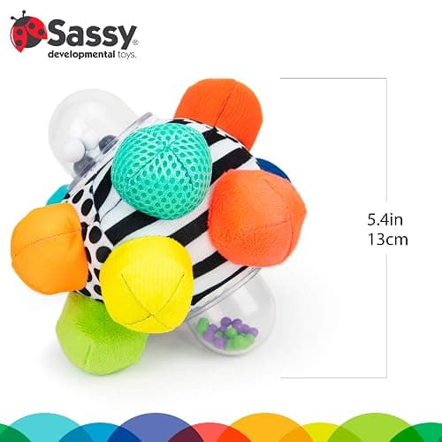 Sassy Developmental Bumpy Ball, Easy to Grasp Bumps Help Develop Motor Skills, Ages 6+ Months thumbnail 5