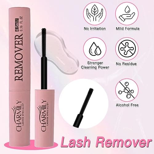 Charmily DIY Lash Clusters Kit – 280pcs Volume Lashes clusters, D Curl Soft Wispy Lash extension kit 40D+50D Mix 9-16mm Eyelash Cluter Glue Bond Seal & Remover and tweezers, Easy At-Home Application thumbnail 6