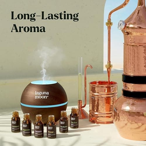 Lagunamoon Essential Oils Set - Top 6 Blends for Diffusers, Home Care, Candle Making Scents, Fragrance, Aromatherapy, Humidifiers, Gifts - Peppermint, Tea Tree, Lavender, Eucalyptus, Orange (10mL) thumbnail 4
