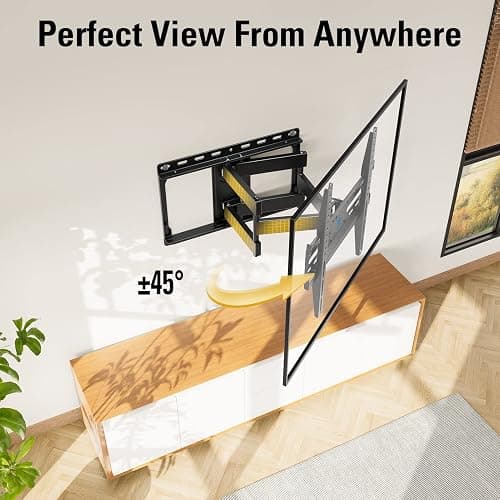 Mounting Dream TV Wall Mount for 32-65 Inch Television,Mount with Swivel and Tilt, Full Motion Bracket with Articulating Dual Arms, Fits 16inch Studs, Max VESA 400X400 mm, 99lbs, MD2380 thumbnail 4