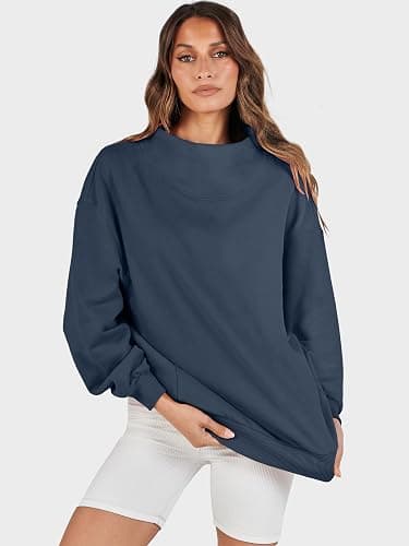 ANRABESS Womens Oversized Sweatshirts Turtleneck Pullover Long Sleeve Hoodies Tops 2025 Fall Fashion Preppy Outfits thumbnail 4