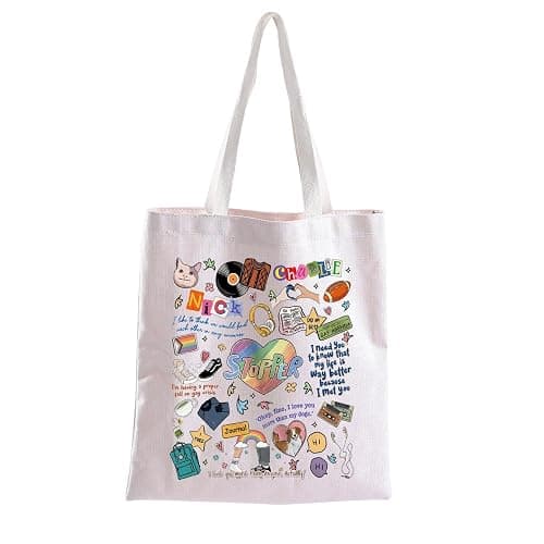 BLUPARK Heart Stopper Tote Bag LGBT Book Tote Bag LGBT Pride Gift Love Is Love Tote Bag Gay Pride Shoulder Bag Gay Juice Tote thumbnail 4