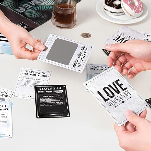 40 Scratch Off Date Night Adventure Cards – Fun, Exciting & Romantic Couples Game – Ideal Gifts For Anniversary, Bridal Shower Gift – Perfect For Couples, Boyfriend, Girlfriend, Women & Men, Him - Her - Blue thumbnail 2