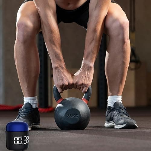 Large Display Digital Timer Stopwatch, Retro Manual Twist Table Count Down & Up Game Timer, Easy to use, Night Light Silent & Sound Timers for ADHD Study Work Kitchen Classroom Yoga Gym (Navy) thumbnail 7