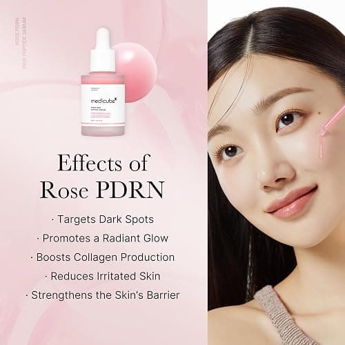 medicube PDRN Pink Peptide Serum, Pink glow serum, Peptide, Niacinamide, Hydrating & Moisturizing & Firming, Uneven Skin Tone, Korean Skincare | 1.01 fl.oz. (1.01 fl.oz., Rose PDRN (Vegan)) thumbnail 4