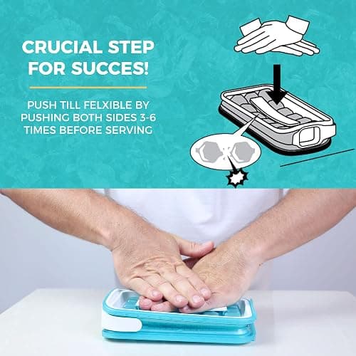 Ice Cube Tray with Lid - NO SPILL Innovative Patented Ice Tray for Freezer - NO TOUCH Silicone Ice Cube Tray for Freezer - This Ice Maker Makes 18 Cubes/Serv and 54/Day - Ice Cube Mold by ICEBREAKER thumbnail 7