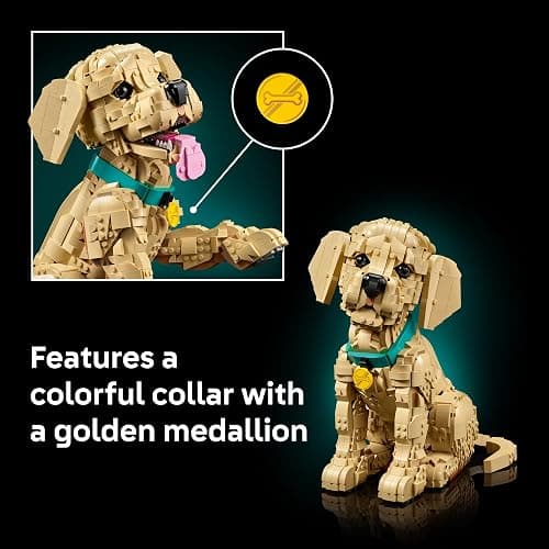 LEGO Icons Golden Retriever Puppy Building Set for Adults, Ages 18+ - Gift for Birthdays - Decor for Home, Bedroom, or Book Shelf - Posable Dog Figure - 11384 thumbnail 6
