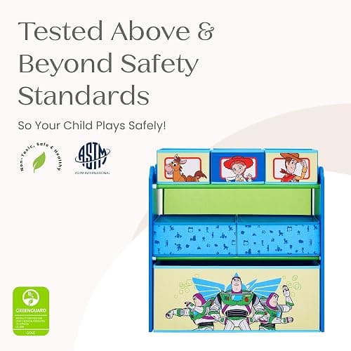 Delta Children - Toy Story Design & Store 6 Bin Toy Storage Organizer - Greenguard Gold Certified, Blue thumbnail 4