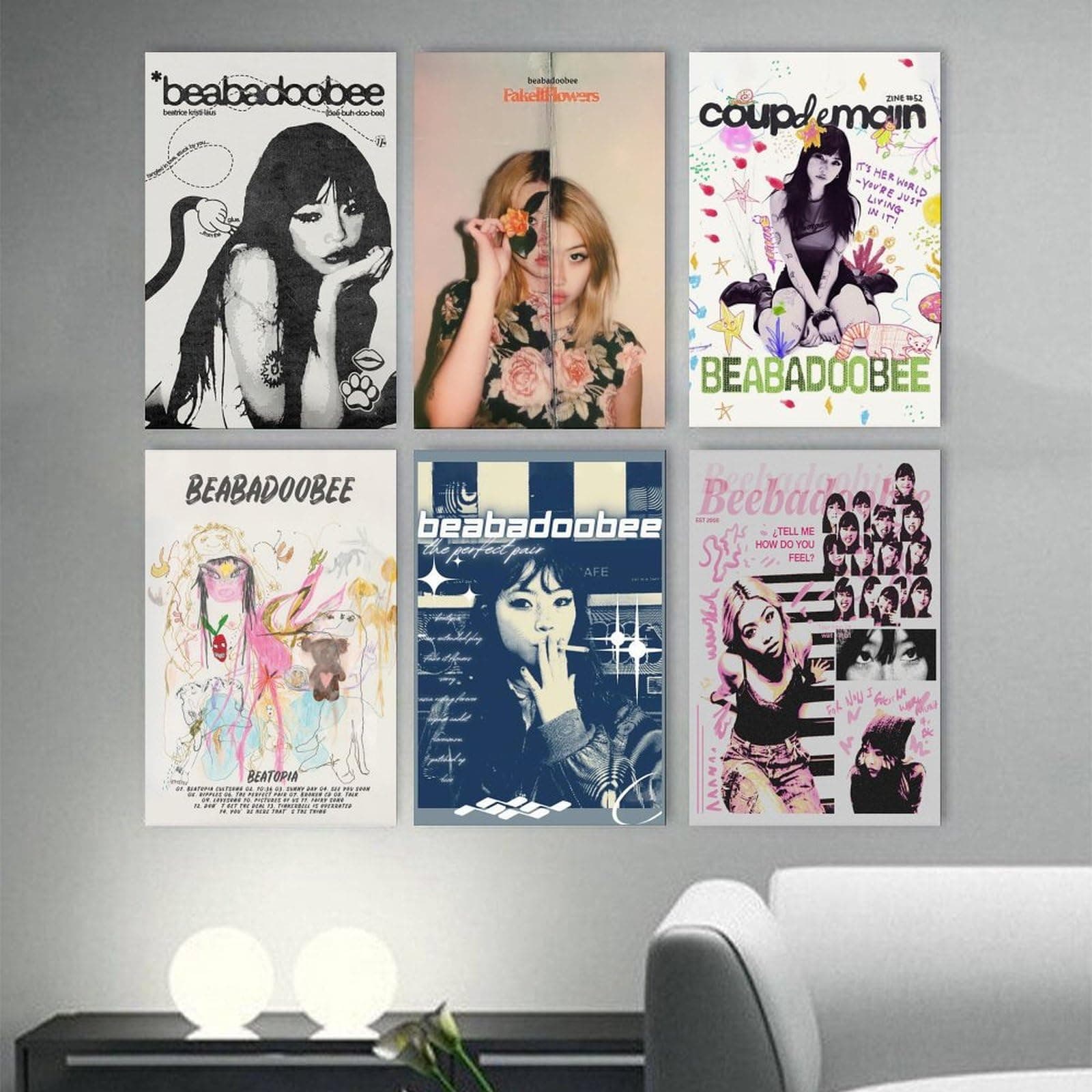 Beabadoobee Poster Music Atr Vintage Singer Poster A Set of 6 Canvas Posters Room Aesthetic Festival Family Bedroom Decor Wall Art Home12x18inch(30x45cm) Style thumbnail 5