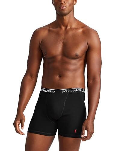 POLO RALPH LAUREN Men's Classic Fit Cotton Boxer Briefs, Trunks & Long Leg Available, 3-Pack thumbnail 2