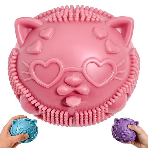 Puasyto Cool Cat Squeeze Squishy, Wild Kitties Fuzzy Ball Sensory Squeeze Balls, Slow Rising Stress Relief Toys, Anxiety Calming Squishy Fidget Balls, Great for Stress Reduction or Gifting thumbnail 8