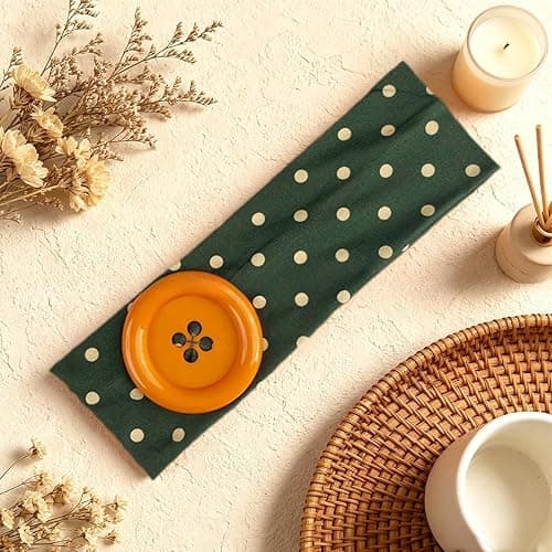 Wishcore Big Button Polka Dot Wide Headband Hair Hoop Y2K Retro (White-Red) | Cutecore,Daily Makeup Hair Accessory,Cute Headbands,Soft Non Slip Fashion Hair Bands,Daily Outfits Party Hair Accessories thumbnail 6