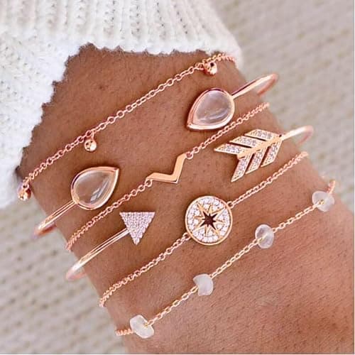 NEWITIN 69 Pieces Gold Jewelry Set for Women Fashion Costume Jewelry Gold Plated Necklace Bracelet Earrings Set for Women thumbnail 4