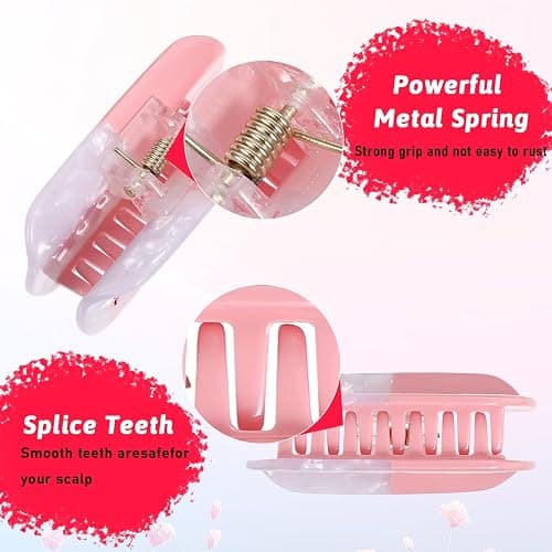 Qianyu Chill Pill Hair Claw Clip Pharmacy Funny Hairs Clip Personalized Hairs Claw Funky Summer Accessories Pink Novelty Nurse Acetate Barrettes for Woman Gift Thick Thin Hair Styling Halloween thumbnail 4