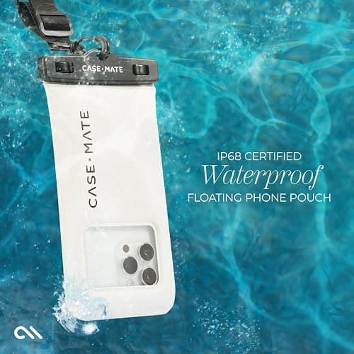 Case-Mate Soap Bubble IP68 Waterproof Phone Pouch - Floating Waterproof Phone Case w/Crossbody Lanyard - Cruise Ship Travel Essentials - Compatible w/All Devices - Touchscreen Friendly - Iridescent - Iridescent thumbnail 4