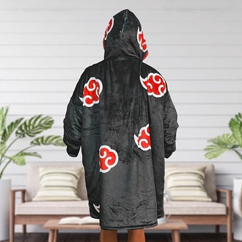 CROWN Anime Blanket Hoodie Wearable for Men and Women, Soft Fluffy Warm Blankets Bed Sofa with Pocket thumbnail 7