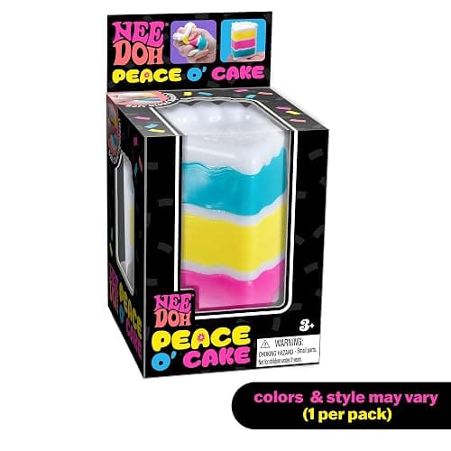 Schylling Needoh Peace O Cake - Sensory Squeeze Toy - Colors May Vary thumbnail 2