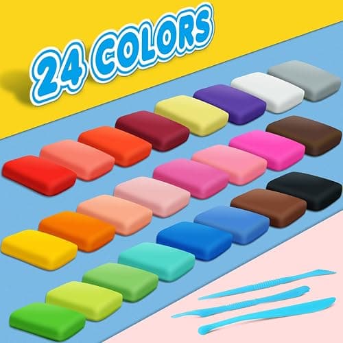 ESSENSON Magic Clay - Air Dry Clay 24 Colors, Modeling Clay for Kids with Tools, Toys Gifts for Age 3 4 5 6 7 8+ Years Old Boys Girls Kids thumbnail 3