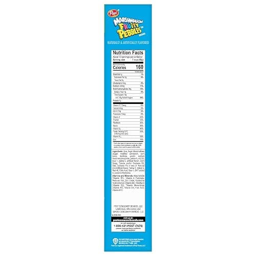 Marshmallow Fruity PEBBLES Breakfast Cereal for Kids, Gluten Free, Made with Sweetened Puffed Rice, 18 Ounce (Pack of 2) thumbnail 6