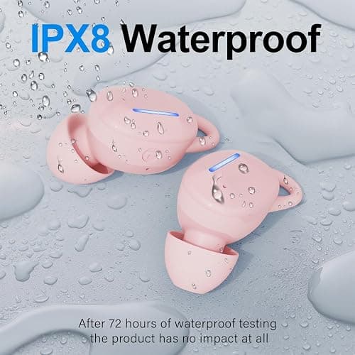 Wireless Earbuds, IPX8 Waterproof Touch Control, Bluetooth 5.3 in Ear Headphones with Charging Case, TWS Headset for Phone,Samsung,Android, Sport and Workout Deep Bass Microphone Earphones thumbnail 4
