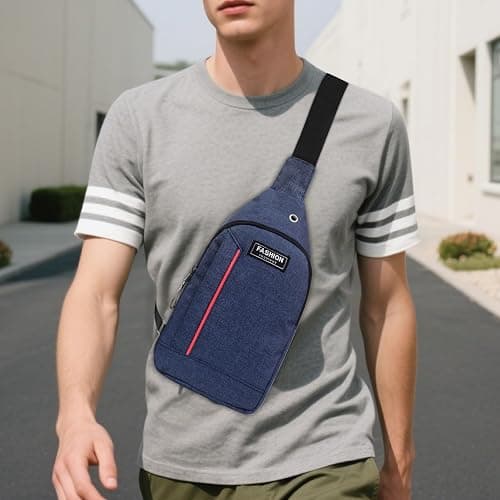 Crossbody Bags for Women Men Shoulder Backpack Messenger Phone Bag Handbag Sling Chest Pack for Hiking Traveling Camping thumbnail 5