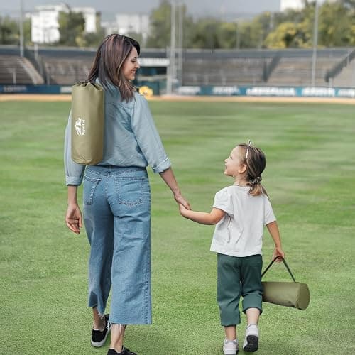 Night Cat Stadium Seat Cushion: Folding Portable Bleacher Seat Pads with Back Support for Camping Outdoor Sports Army Green thumbnail 4
