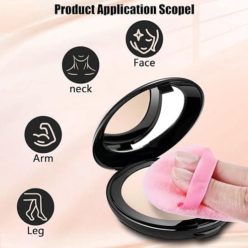 Oslynia 16 Pcs Triangle Powder Puff, Reusable & Washable Makeup Loose Setting Powder Puffs, Velvet Makeup Sponge Puffs for Contouring Corners, Face, Under Eyes(Black, White, Khaki, Powder) thumbnail 4