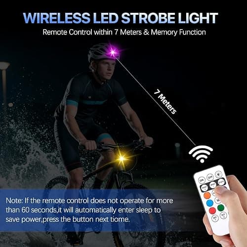 6PCS Wireless LED Lights for Car with Remote Control, High Brightness Wireless LED Strobe Light 8 Colors USB Charge IP65 Waterproof Anti-Collision for Car Motorcycle Aircraft Bike (6) thumbnail 2