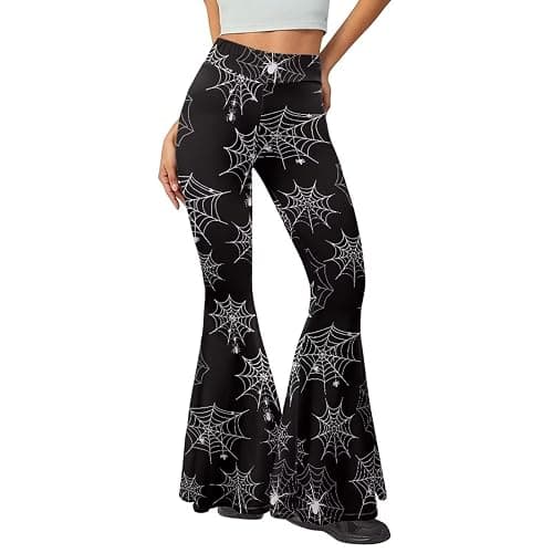 ELEDIZI High Waist Hip Lifting Bootcut Yoga Pants Tummy Control Bell Bottom Flared Yoga Leggings for Women Size XS-2XL thumbnail 2