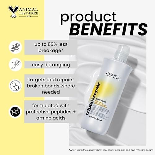 Kenra Triple Repair Conditioner | Targets & Repairs Weak or Broken Bonds | Split Ends | Damaged Hair | Bond Builder | Sulfate-Free thumbnail 2
