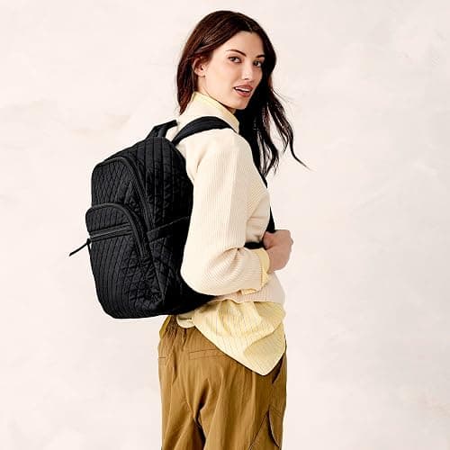 Vera Bradley Women's Bancroft Backpack - Premium Cotton, Moonless Night, One Size thumbnail 9