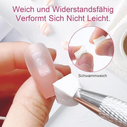 Diffaxy 100 Stk Nail Art Schwamm mit Metallgreifer, Nailart-Zubehör, Rendering-Werkzeuge mit Greifer-Blöcken, Maniküre-Gradient Nail Art Schwamm, für Pinselset, Nägel, Nageldesign-Zubehör thumbnail 6