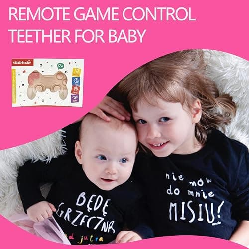 Cool Remote Game Control Teething Toy for Babies 0-6 6-12 Months,Game Controller Teether for Gamer Parents,Baby's First Valentines Day Gifts,Silicone Remote Chew Toys（Pink thumbnail 6