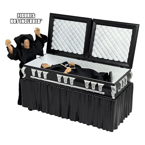 Deluxe Black Casket for Wrestling Action Figures with Removable Base thumbnail 5