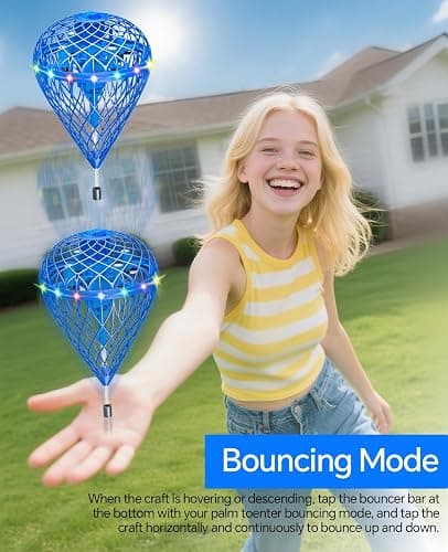 Speokoy Flying Bouncing Orb Ball Toy(3 Replaceable Batteries),Cosmic Flying Orb Ball Motion-Control Hover Spinner with 3D Flips,Hand Drone Orbit,Gift Toys for 6 7 8 9 10+ Year Old Boys Girls Teens(L) thumbnail 2