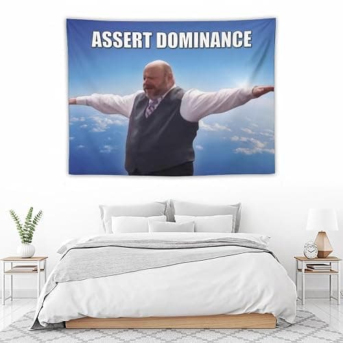 BionZax Bertram Superior Assert Dominance Wall Tapestry for Bedroom, College Dorm Or Living Room 30"x40", Meme Funny Tapestries Hanging for Home Decor Gifts thumbnail 7
