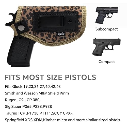 POYOLEE Gun Holster for Women Concealed Carry Holster for Pistols Universal IWB Holster Fits Glock 19 26 43 Springfie XD LC9 & All Similar Handguns thumbnail 2