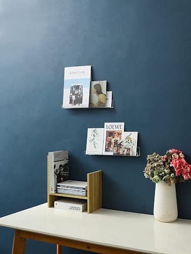IEEK 6 PCS Acrylic Invisible Floating Bookshelf for Kids Room,15 inch Modern Picture Ledge Display Toy Storage Wall Shelf Vinyl Record Shelf U Shelves Storage Rack thumbnail 5