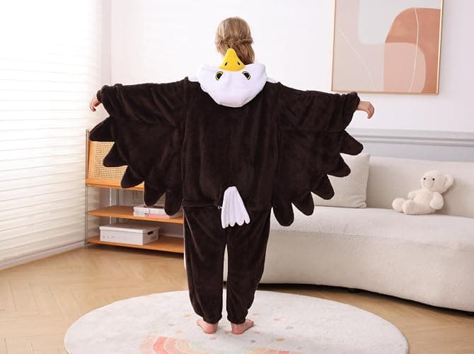 Magicmode Animal Onesie Pajamas for Kids, Soft Flannel Halloween Cosplay Costume for Boys Girls thumbnail 7