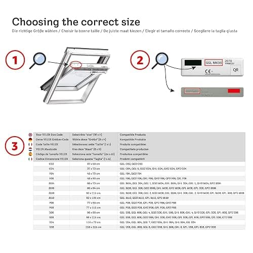 VELUX Original Roof Window Replacement Blackout Blind for C02, ‎Grey thumbnail 3