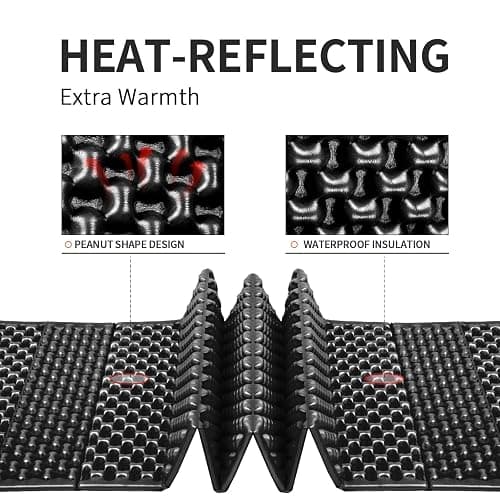 Foam Camping Pads for Hiking, Ultralight Closed Cell Mattress, Waterproof Soft Mat for Adults, Wide Picnic Yoga Mats, Folding Sleeping Pad for Outdoor Backpacking thumbnail 3