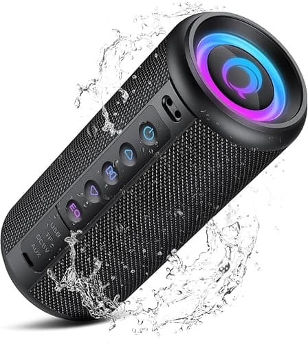 Portable Bluetooth Speaker, Bluetooth 5.4 Wireless Speaker with 20W HD Loud Stereo Sound, 20H Playtime, IP7 Waterproof, LED Lights, TWS Pairing, Built-in Mic, for Outdoor, Home, Party, Beach, Gift - Image 1